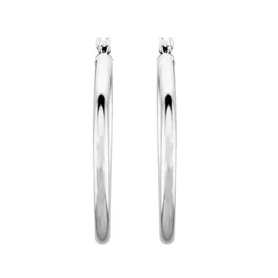 14K Gold Tube Hoop Earrings - eklektic jewelry studio