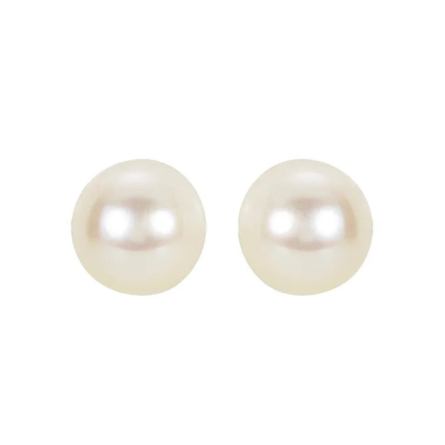 14ky Saltwater Pearl Earrings 6mm