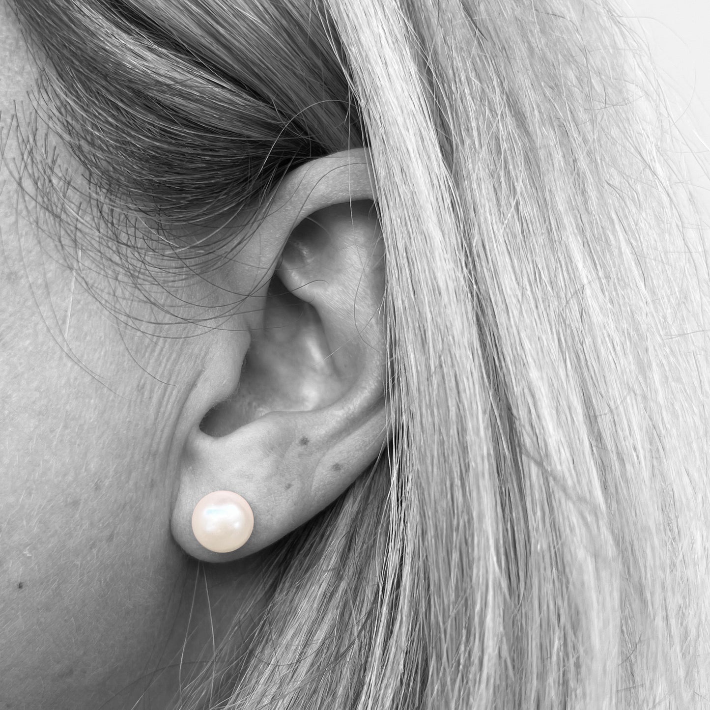 14ky Freshwater Pearl Earrings 8mm