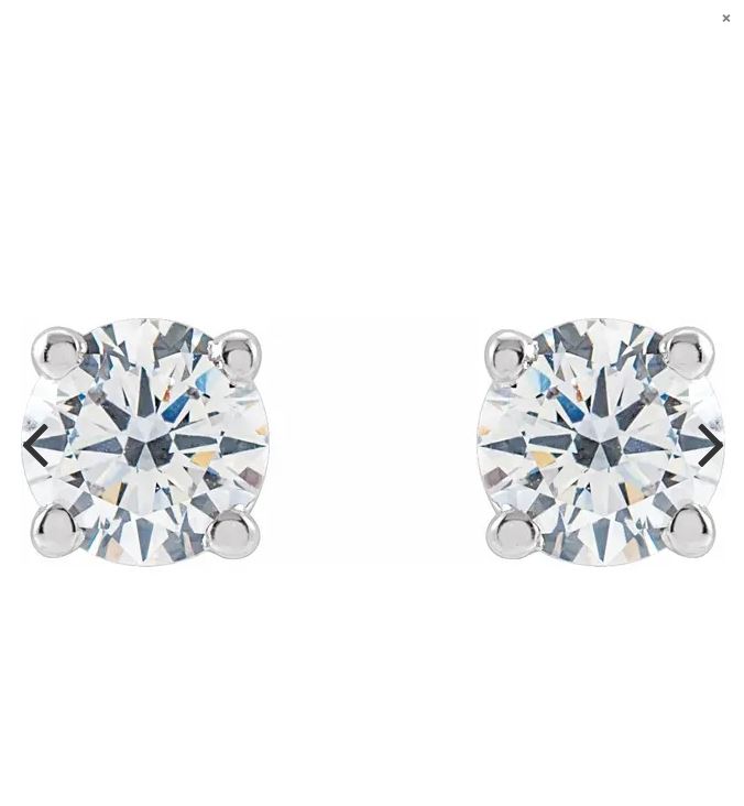 14kw LG Diamond Studs 4mm 1/2cttw