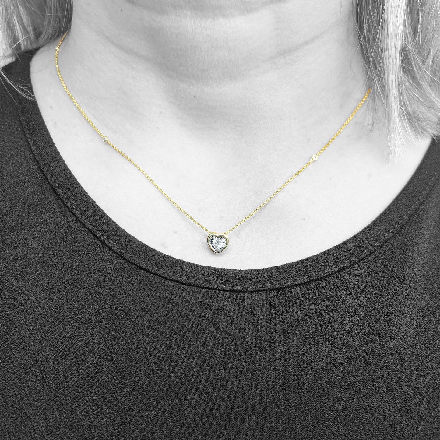 14ky Diamond Heart Pendant