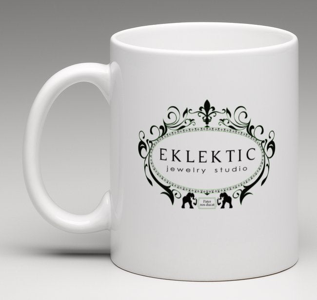 Coffee Mug - Diamond and Logo - eklektic jewelry studio