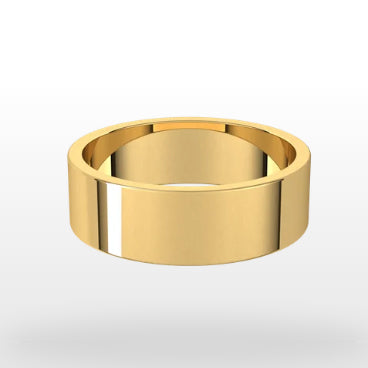 14ky Flat Band - eklektic jewelry studio