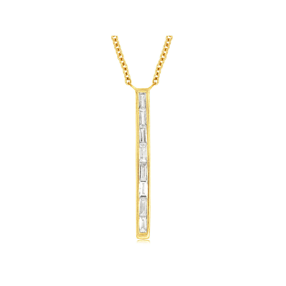 14ky Diamond Bar Pendant