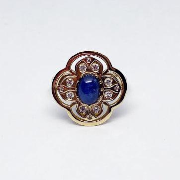 14ky Blue Sapphire Abbey Ring - eklektic jewelry studio