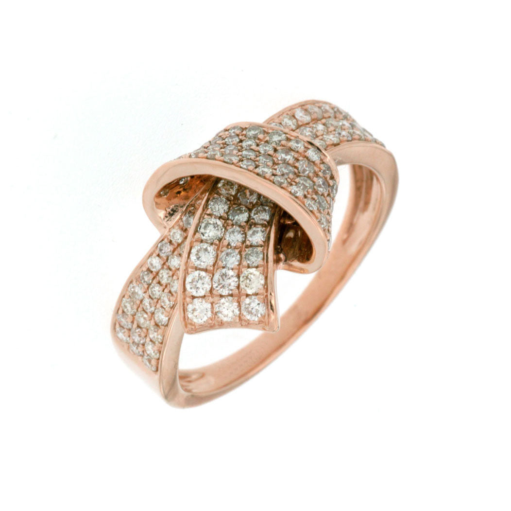 14kr Pave Diamond Bow Ring