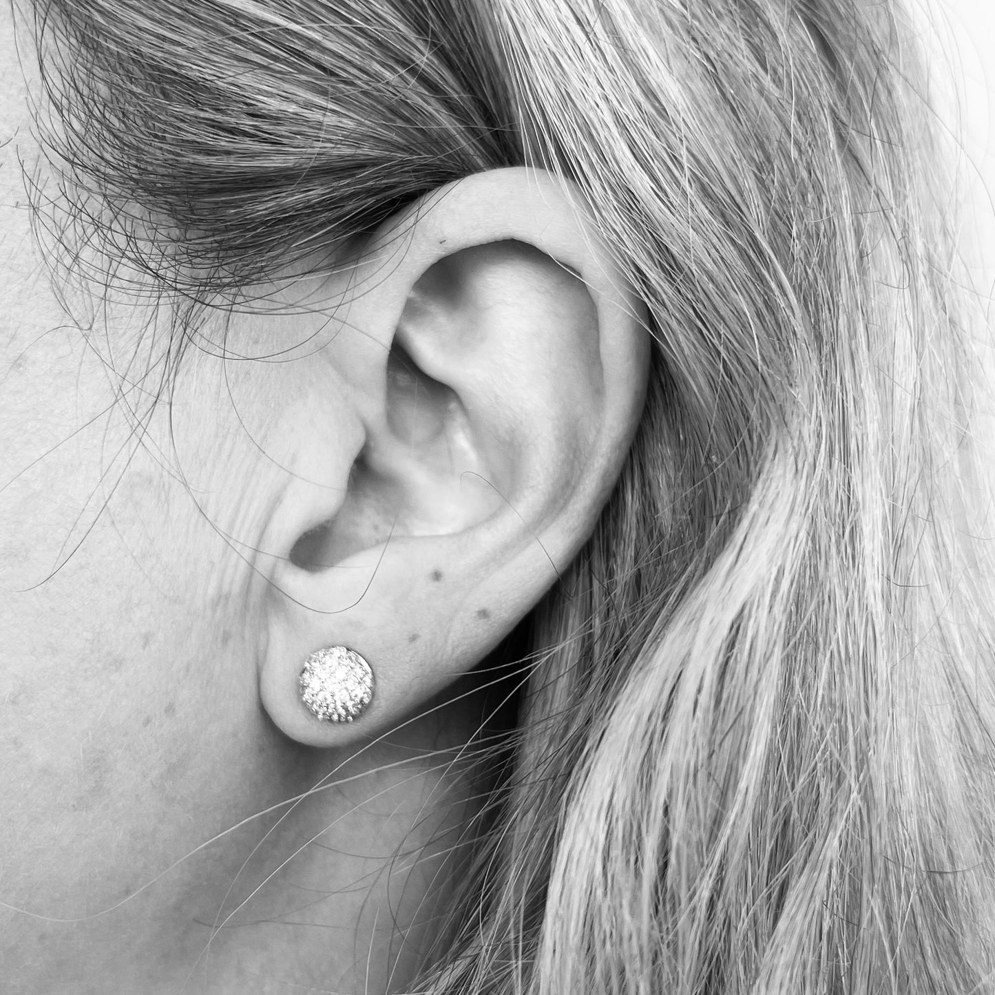 14kw Diamonds Dome Earrings