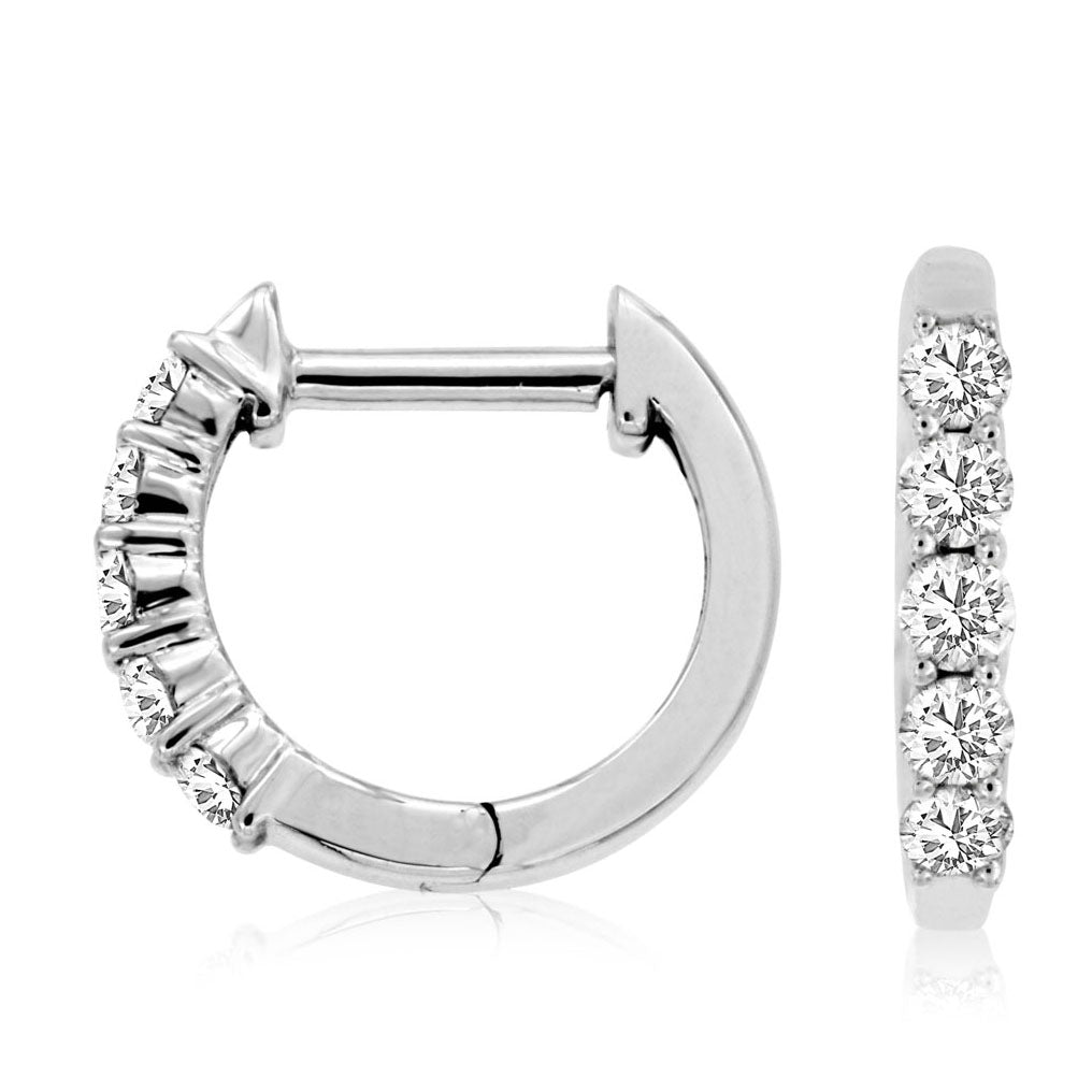14kw Diamond Hoop Earrings - eklektic jewelry studio