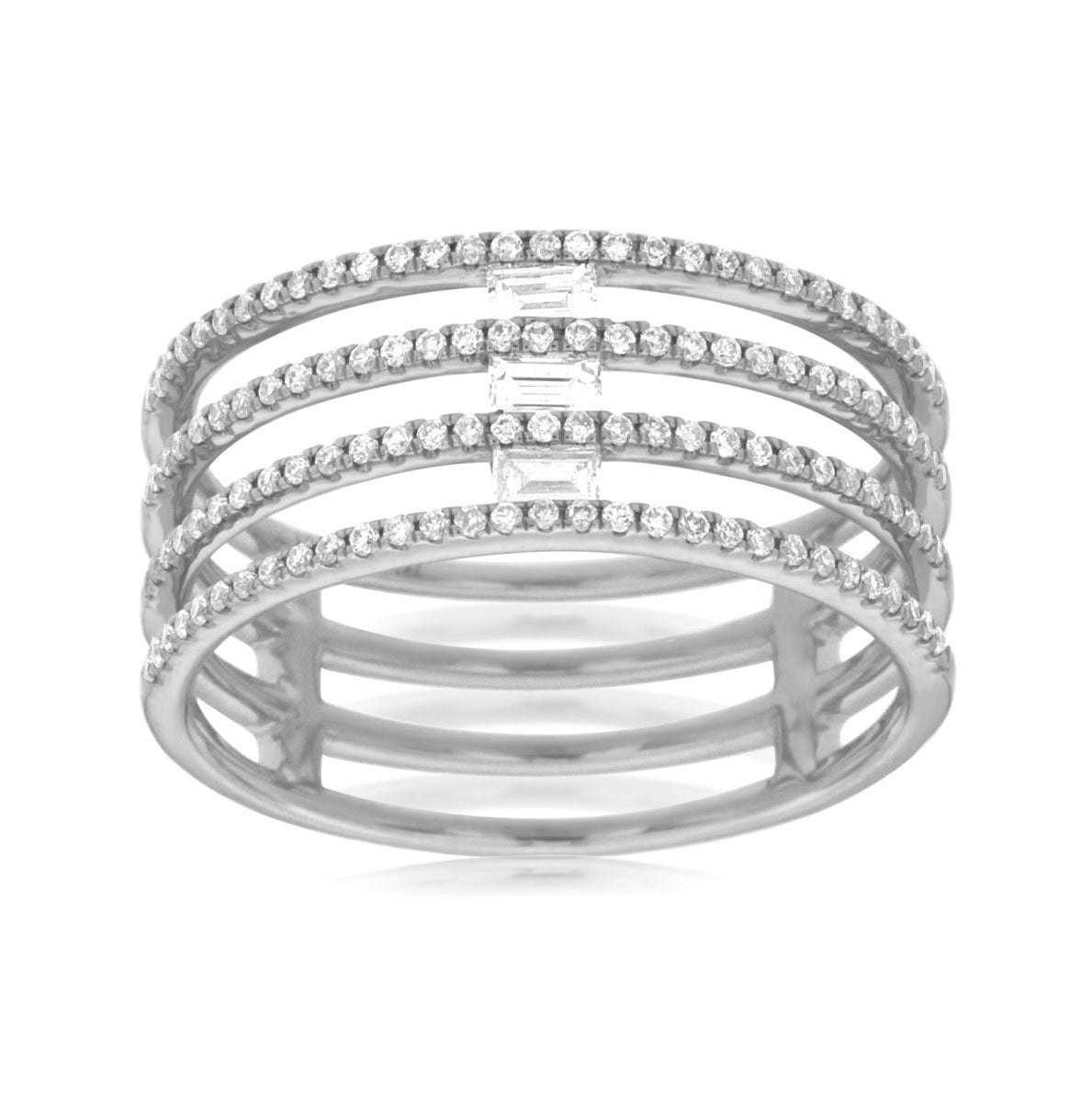 14kw Diamond Ring - 4 lines