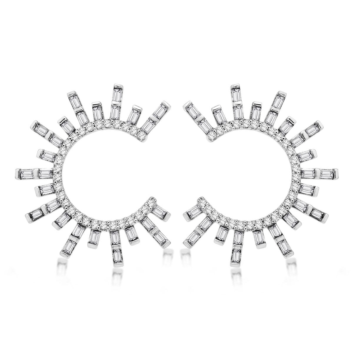 14kw Diamond Circle Earrings