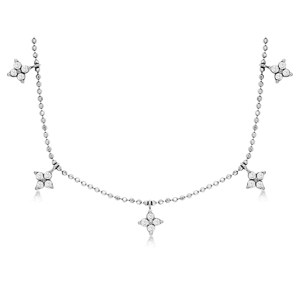 14kw Diamond Clovers Necklace - eklektic jewelry studio