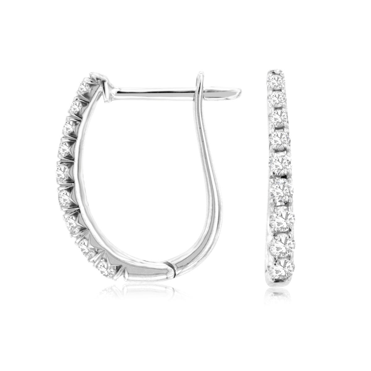 14kw Diamond Hoop Earrings 0.25ctw
