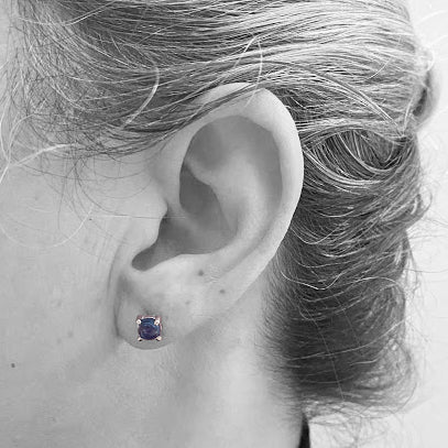 14kw Iolite Stud Earrings - eklektic jewelry studio