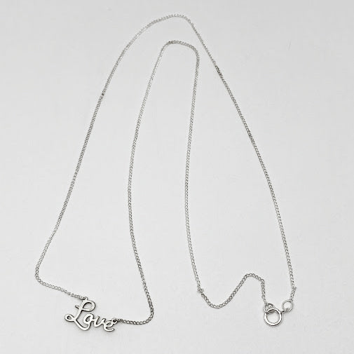 Silver "Love" Necklace - eklektic jewelry studio
