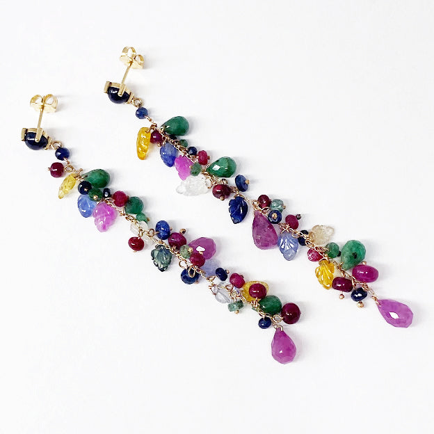Precious Gems Waterfall Earrings - eklektic jewelry studio