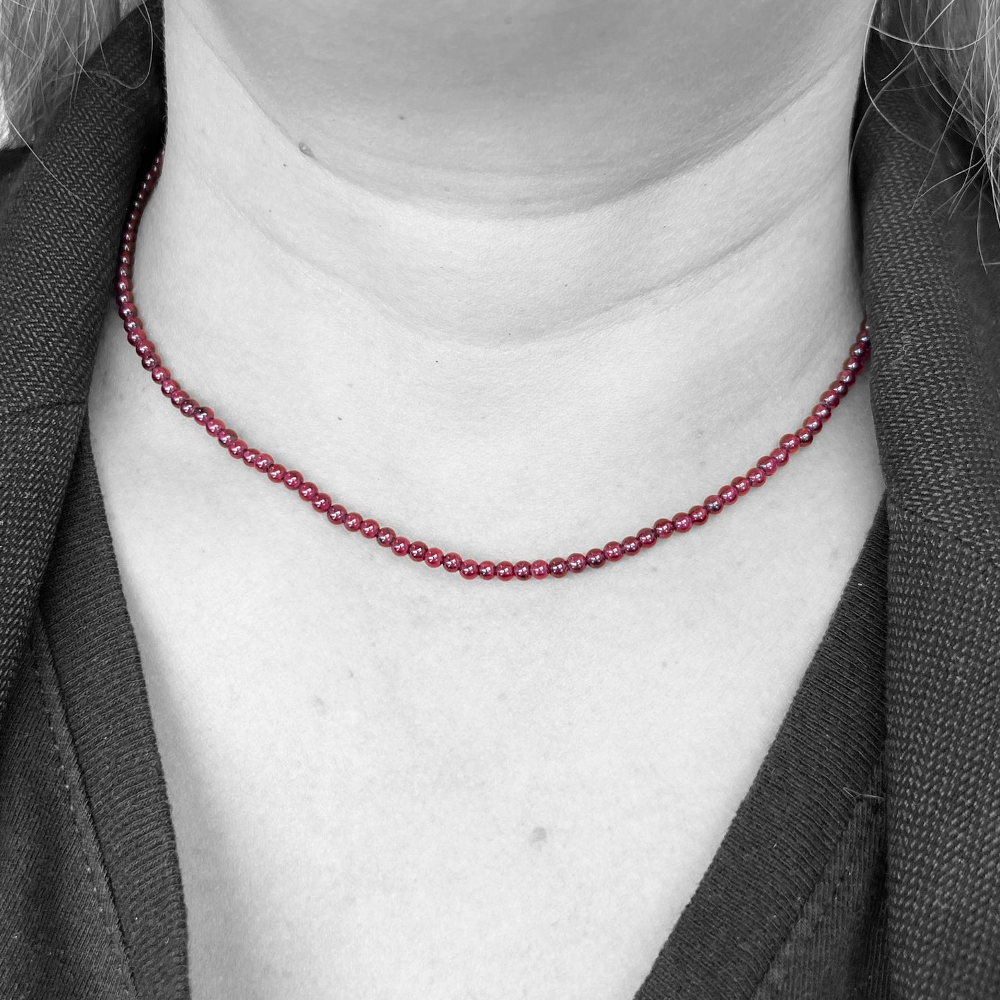 Garnet Beads Necklace