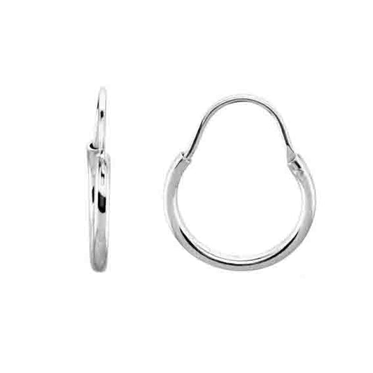 Silver Hoop Earrings 12mm