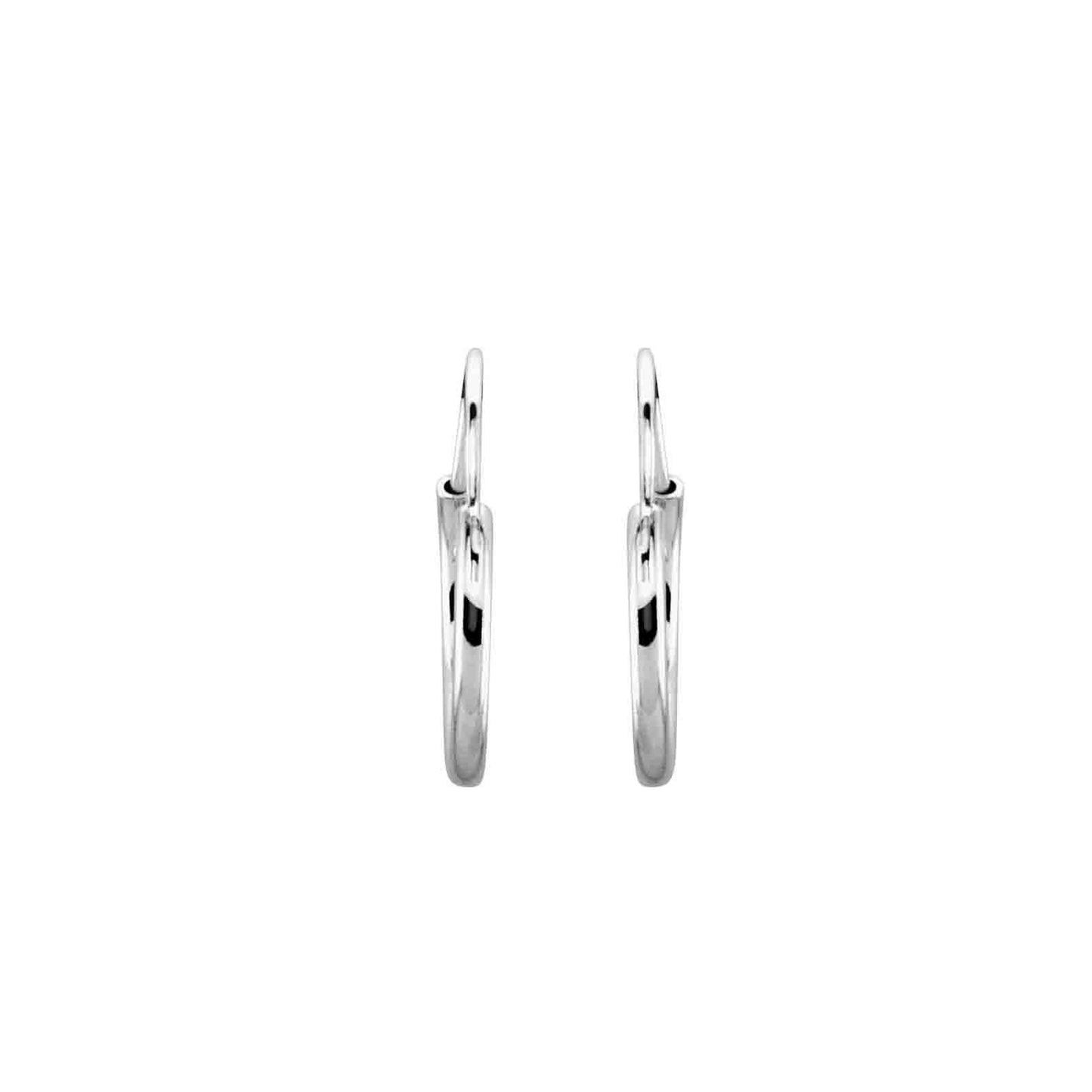 Silver Hoop Earrings 12mm
