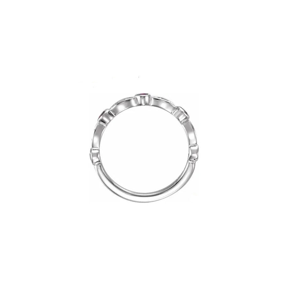 14kw Ruby and Diamond Anniversary Ring