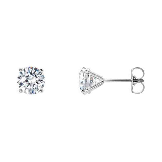 14kw LG Diamond Studs 6.3mm 2cttw
