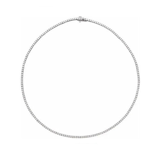 14kw Lab Diamond Tennis Necklace 5 7/8ctw