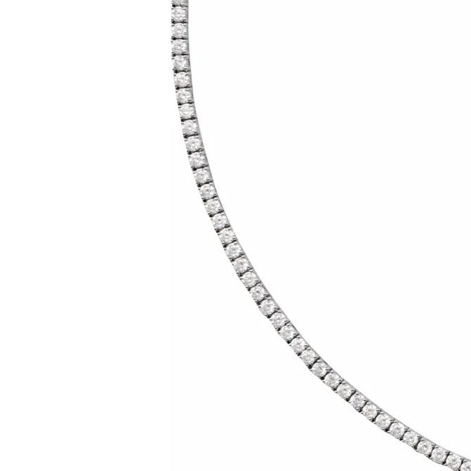 14kw Lab Diamond Tennis Necklace 5 7/8ctw