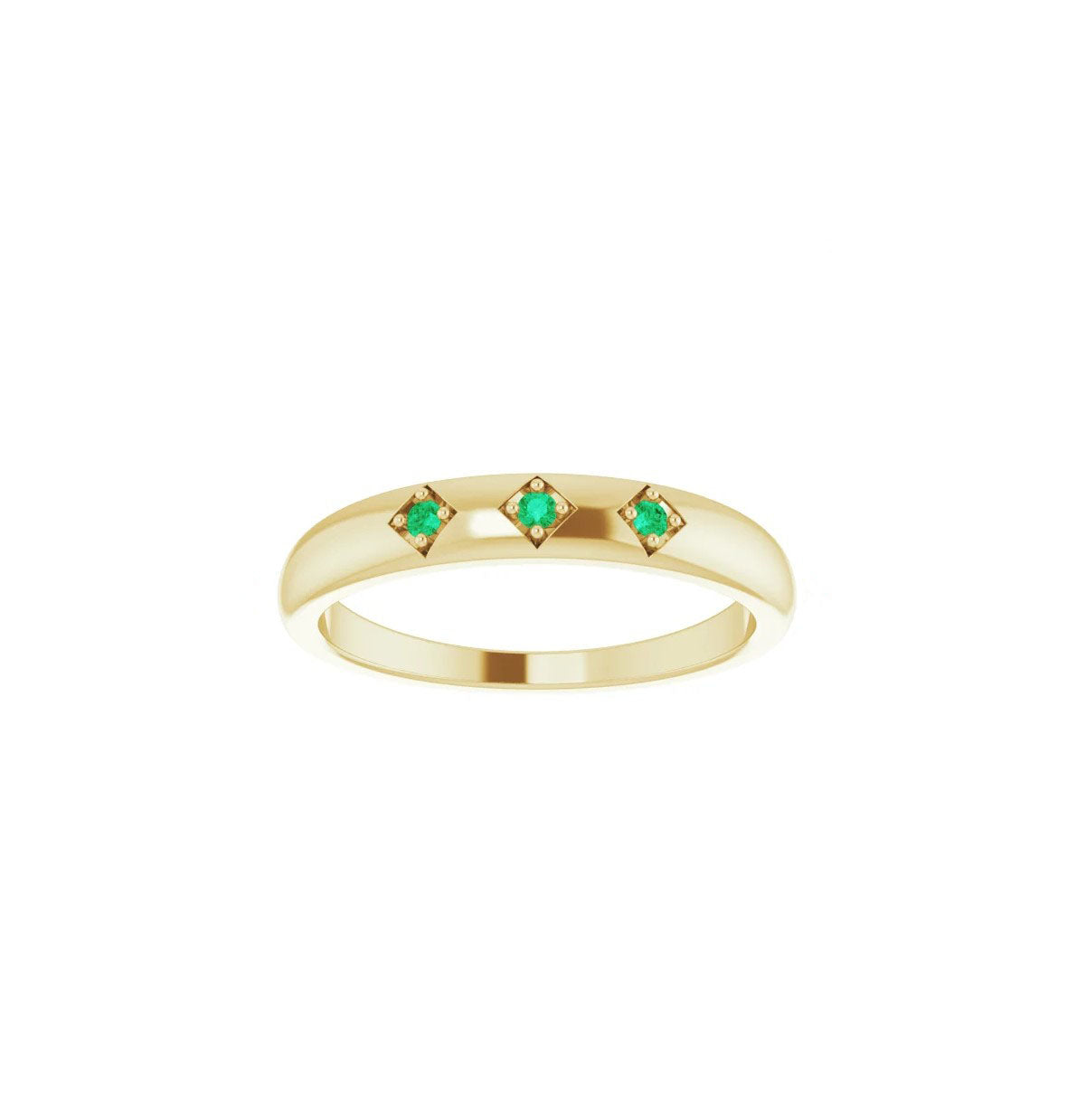 14ky Stackable Emerald Ring