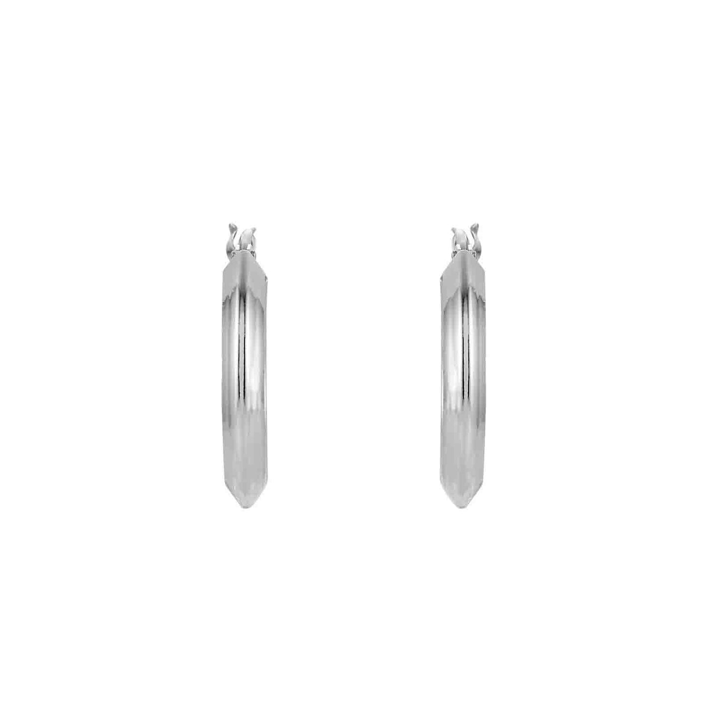 Silver Hoop Earrings 15mm