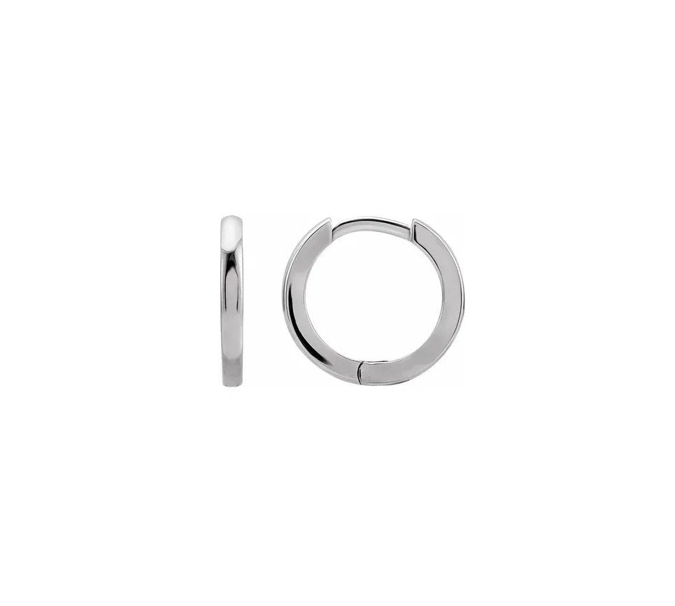 14kw Huggies Hoop Earrings 12.5mm