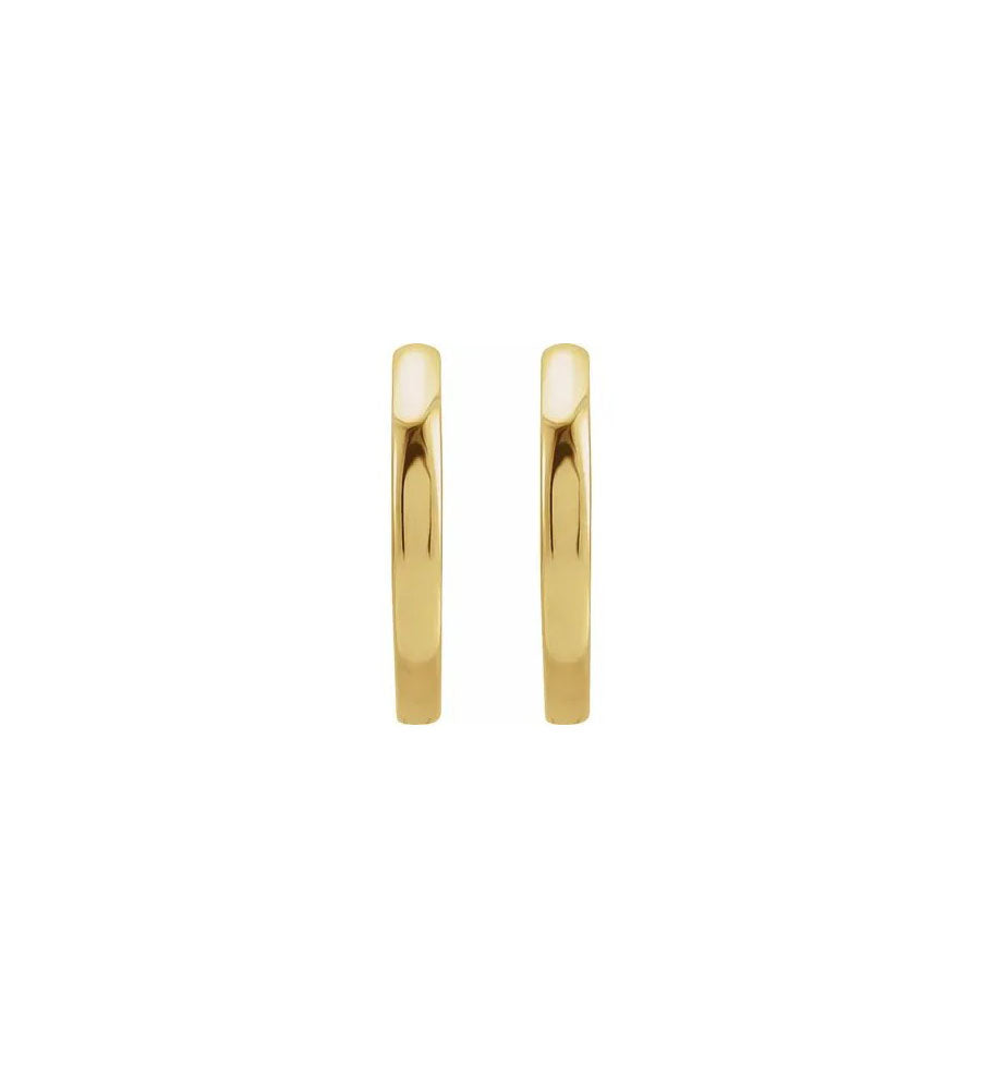 14ky Huggies Hoop Earrings 8mm