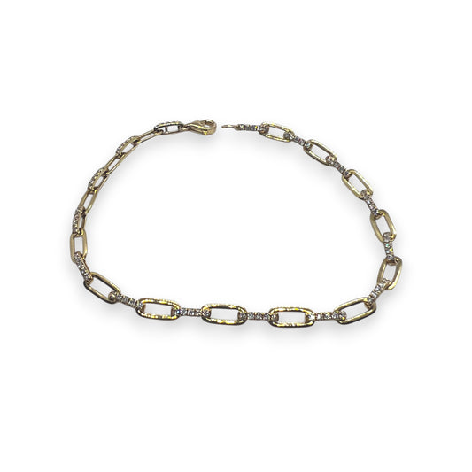 18ky Diamond Cable Bracelet