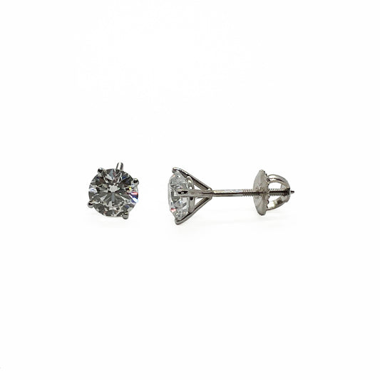 14kw LG Diamond Martini Studs  2.12ctw