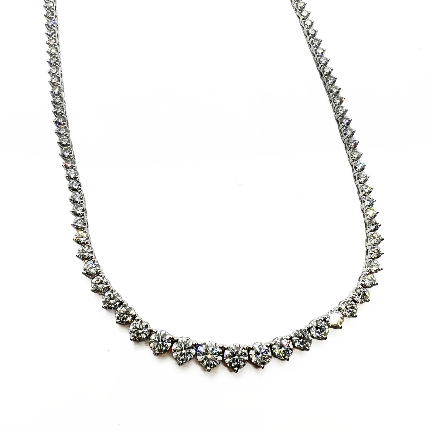 14kw Lab Diamond Graduated Necklace 7.61ctw