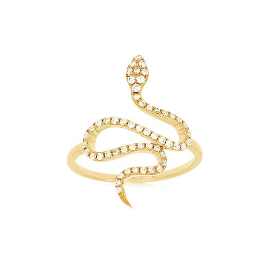 14ky Snake Diamond Ring