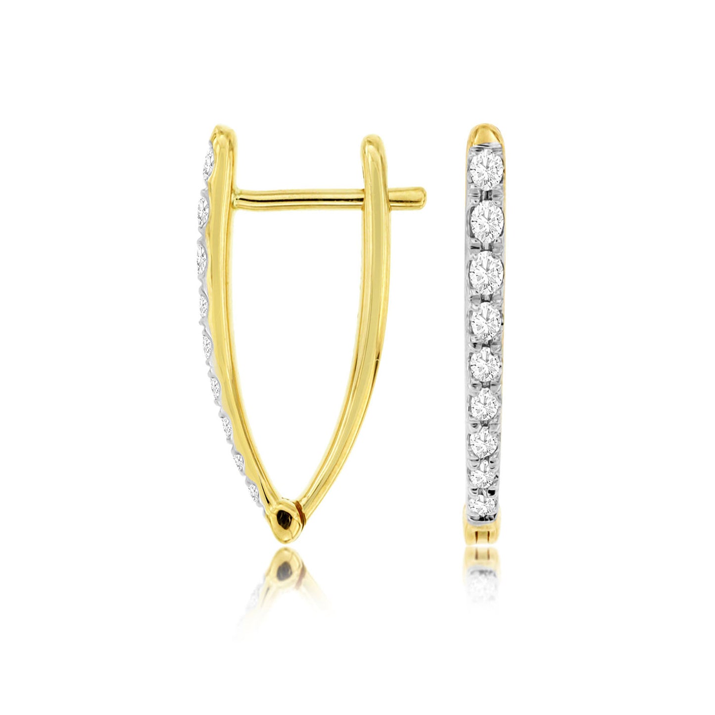 14ky Diamond Hoop Earrings