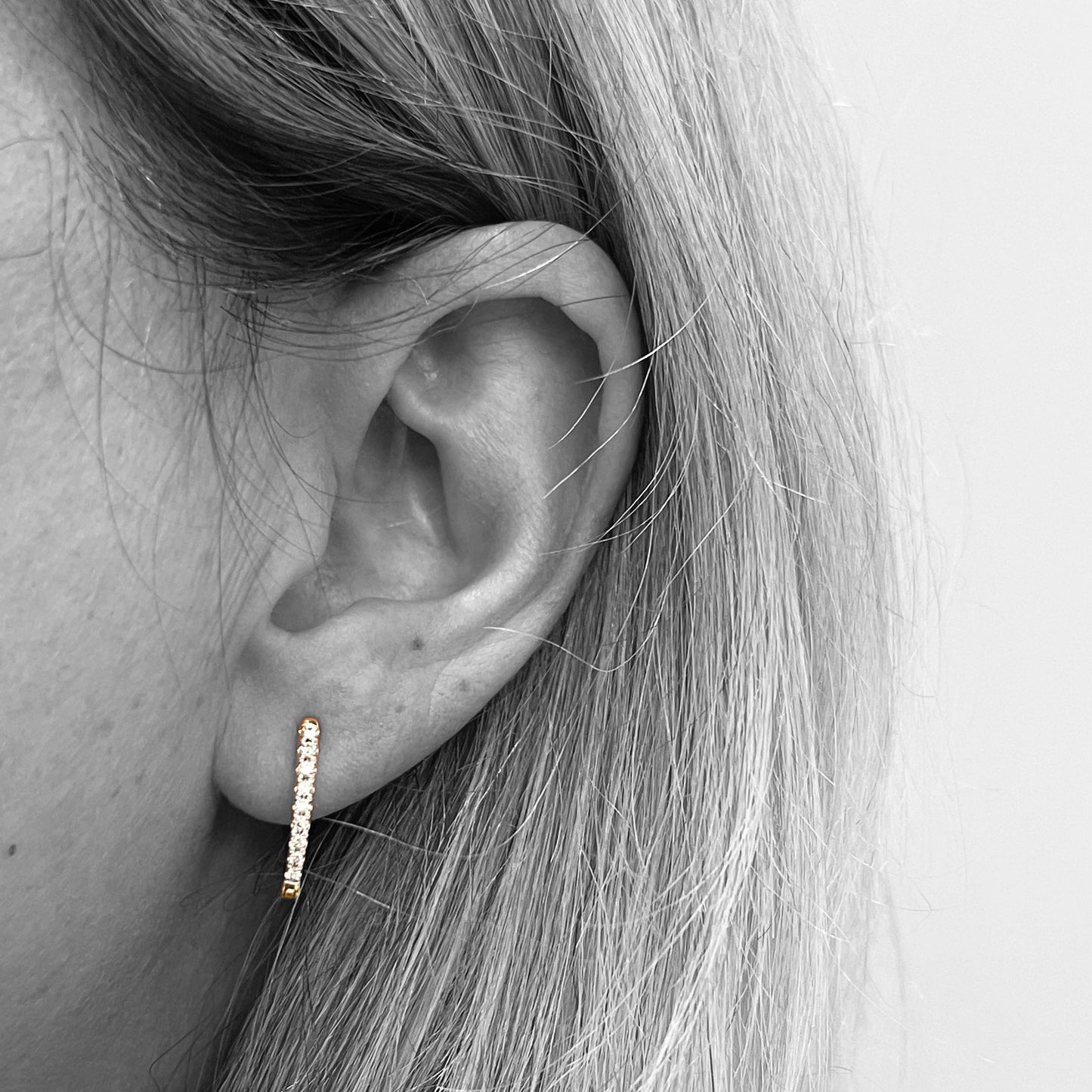 14ky Diamond Hoop Earrings