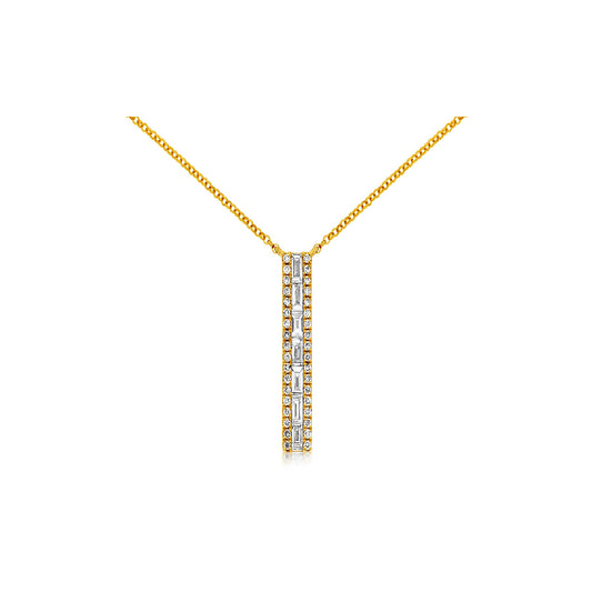 14ky Diamond Bar Pendant