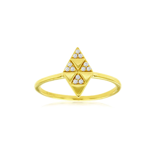 14ky Diamond Shape Ring
