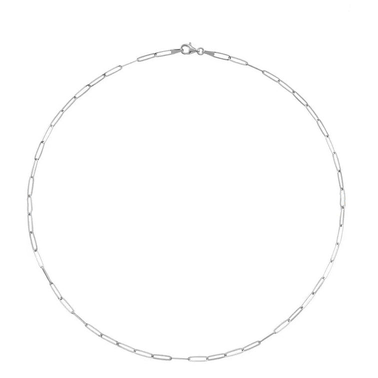 14kw Paper Clip Chain 18"