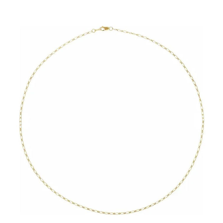 14ky Figaro Chain 18"