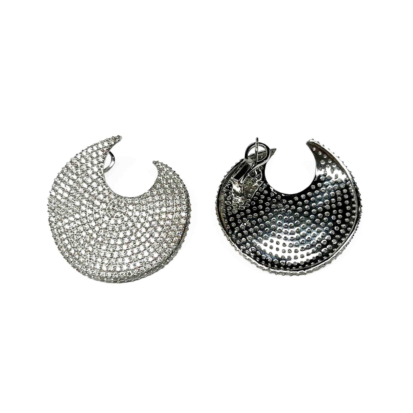 18kw Diamond Disc Earrings