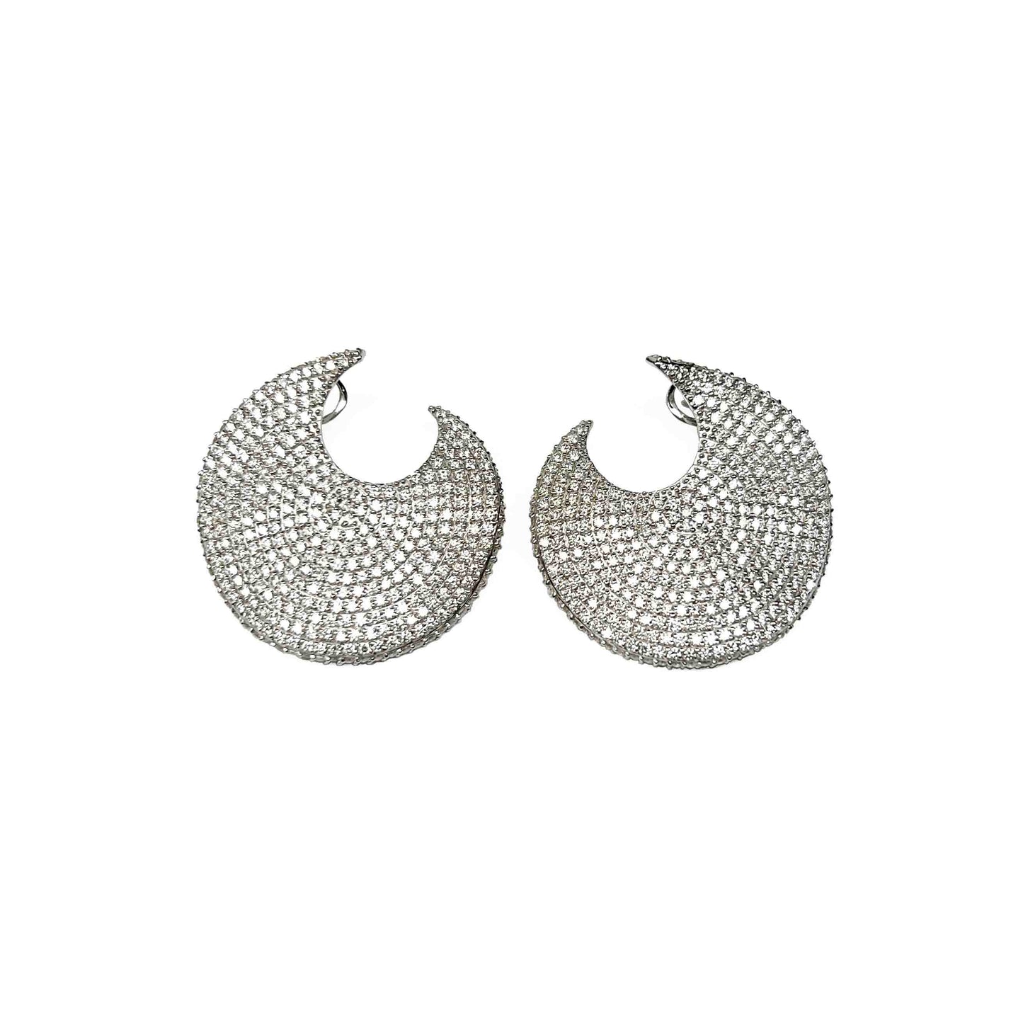 18kw Diamond Disc Earrings