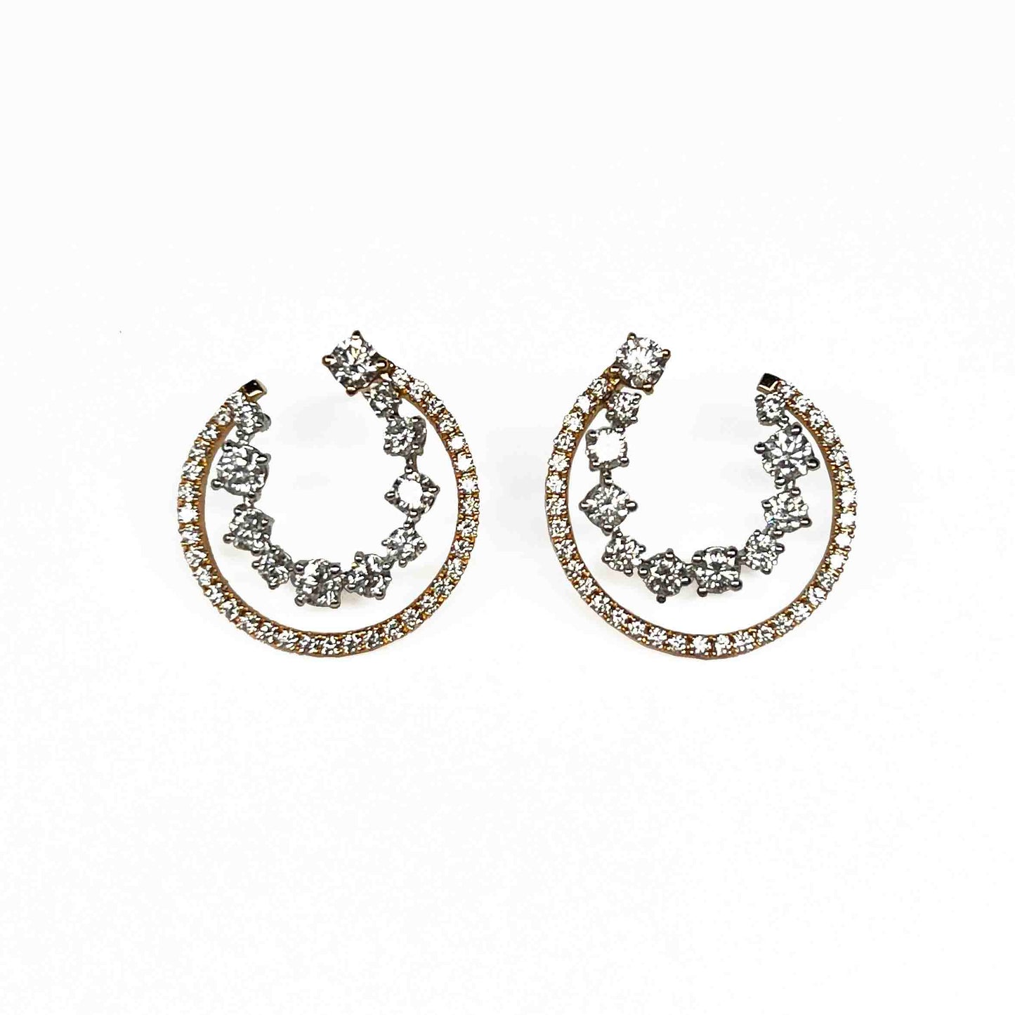 18ktt Diamond Circle Earrings