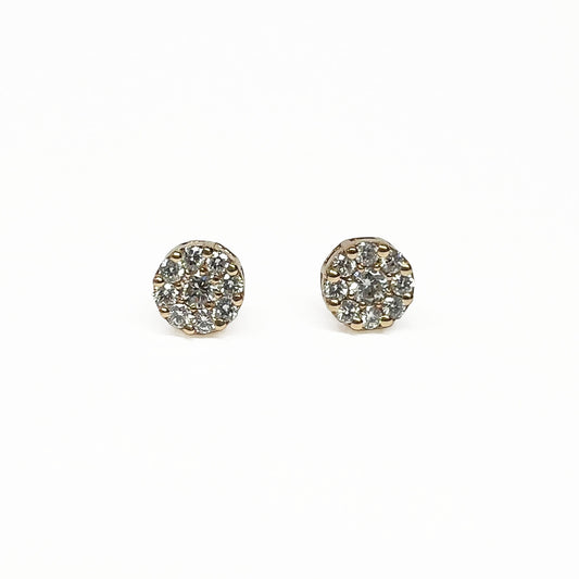 18k Diamond Cluster Earrings