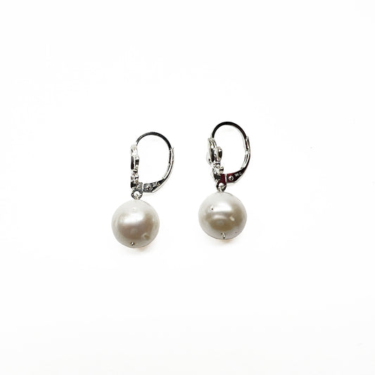 Silver Pearl Earrings