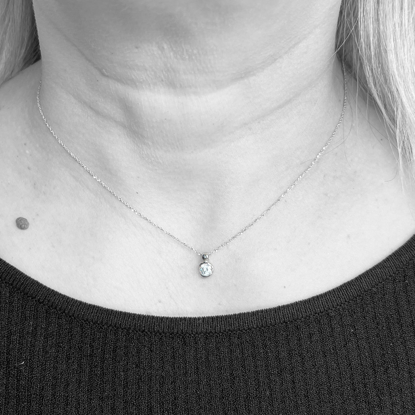 14kw Round Diamond Necklace
