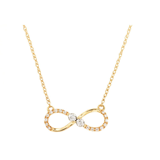 14ky Diamond Infinity Necklace