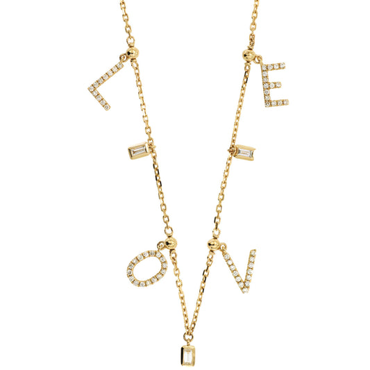 14ky Diamond Love Necklace