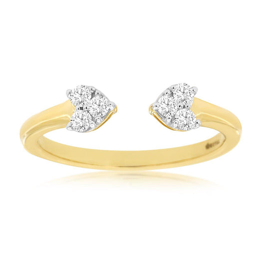 14ky Diamond Open Ring