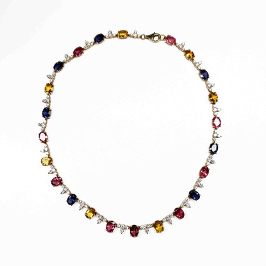 18kr Gemstones Necklace